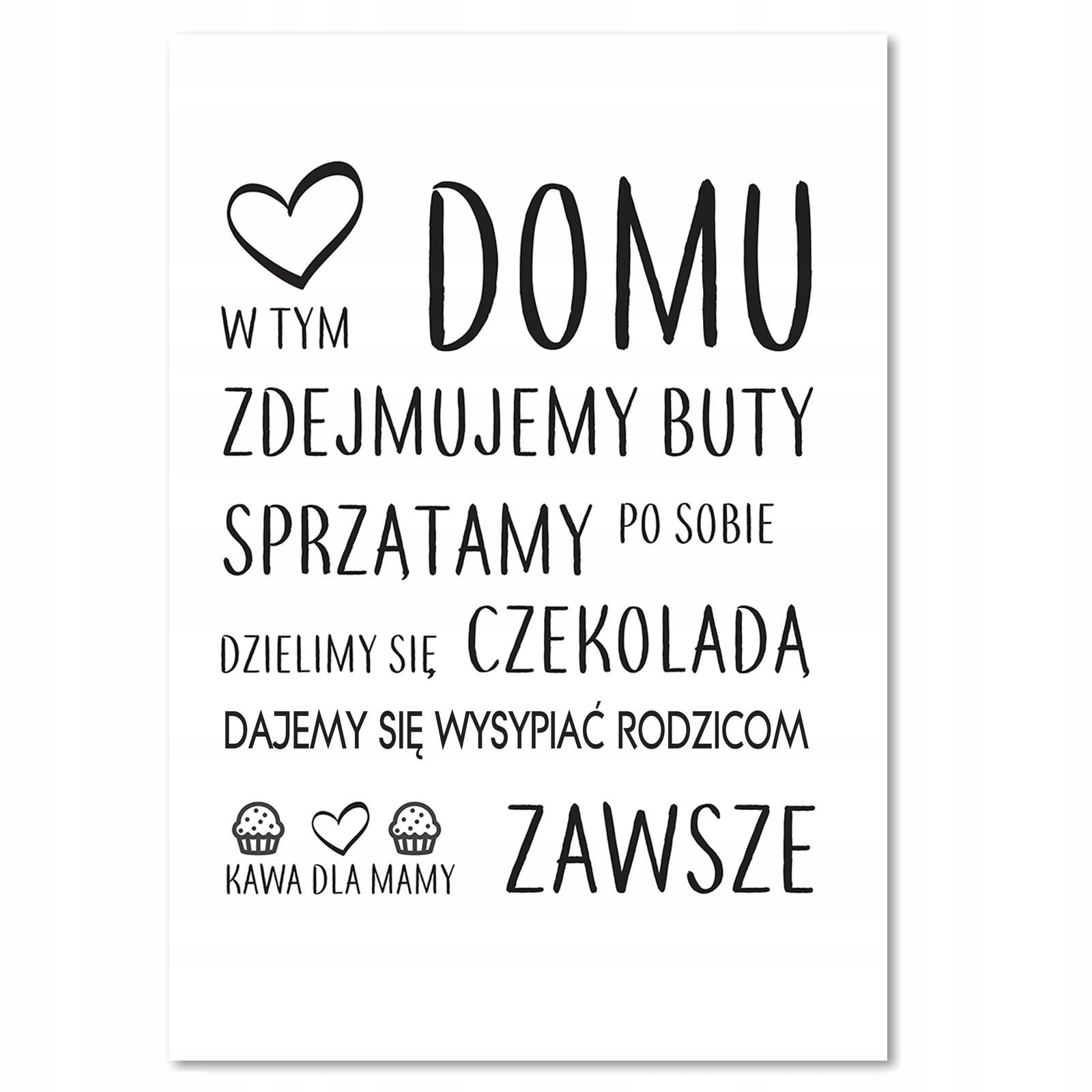 

Obraz Na Płótnie Z Napisami W Tym Domu 50x70