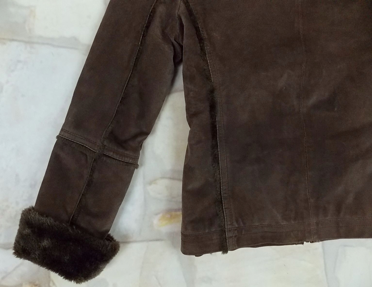 WS LEATHER SKÓRZANA ZIMOWA KURTKA RAMONESKA 42 Materiał dominujący skóra naturalna