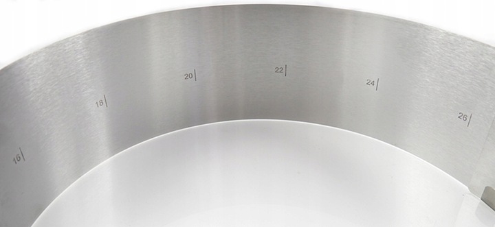 OPASKA RANT OBRĘCZ TORTU TORTOWNICA FORMA REGULOWANA PODZIAŁKA 16-30 H8cm Kod producenta OPASKA FORMA REGULOWANA PODZIAŁKA 16-30 H8cm