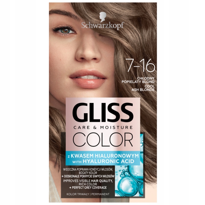 

Gliss Farba do Włosów Chłodny Popielaty Blond 7-16