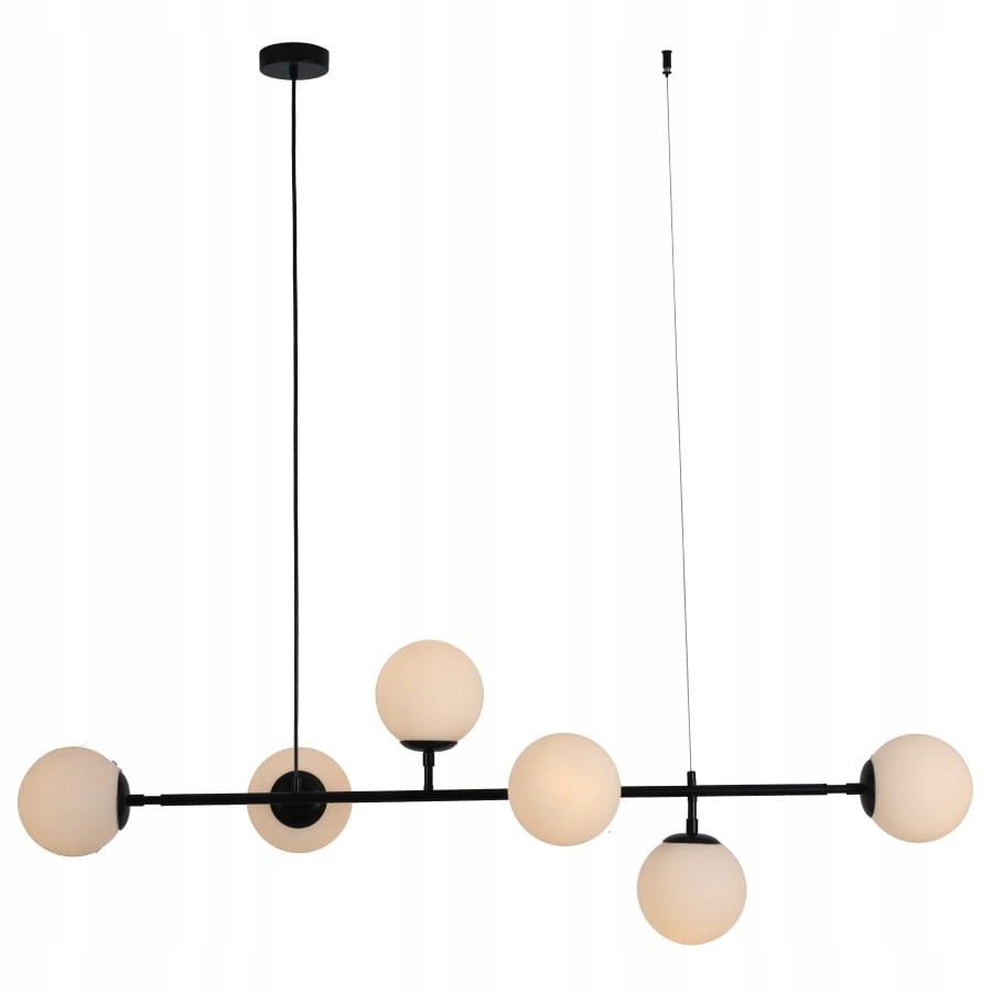 Lampa wisząca Alisa 6xE14 czarna/biała LP-005/6P Bk/wh