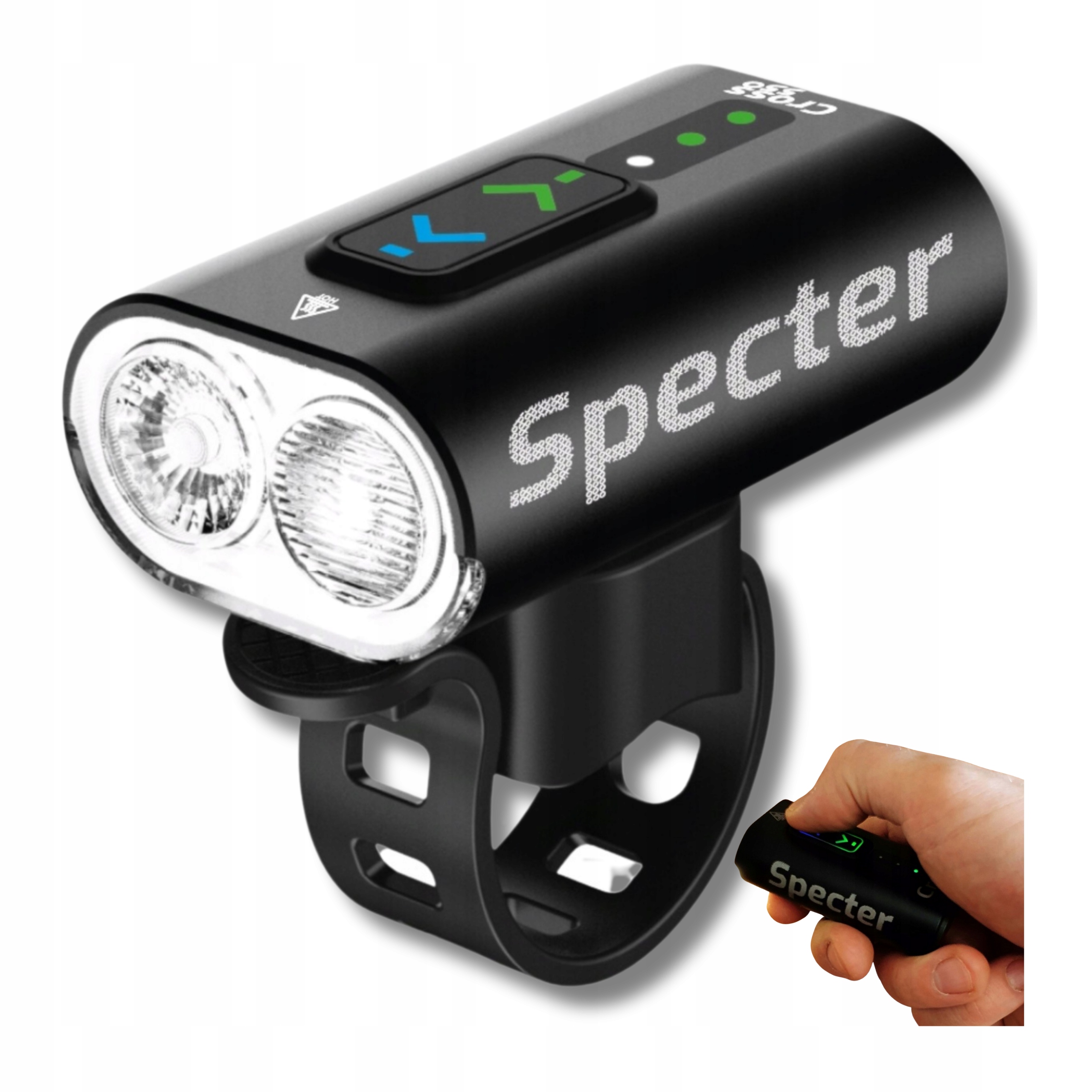 Lampka Rowerowa Led Specter CROSS550 550LM Usb C 13 Trybów Do 12H IP65