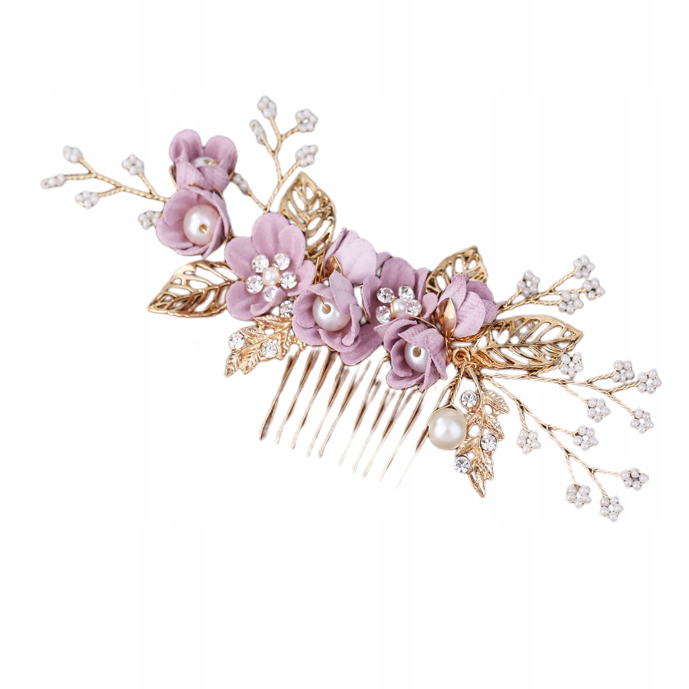 OZDOBA NA WŁOSY SPINKA GRZEBYK KWIAT ŚLUB v1