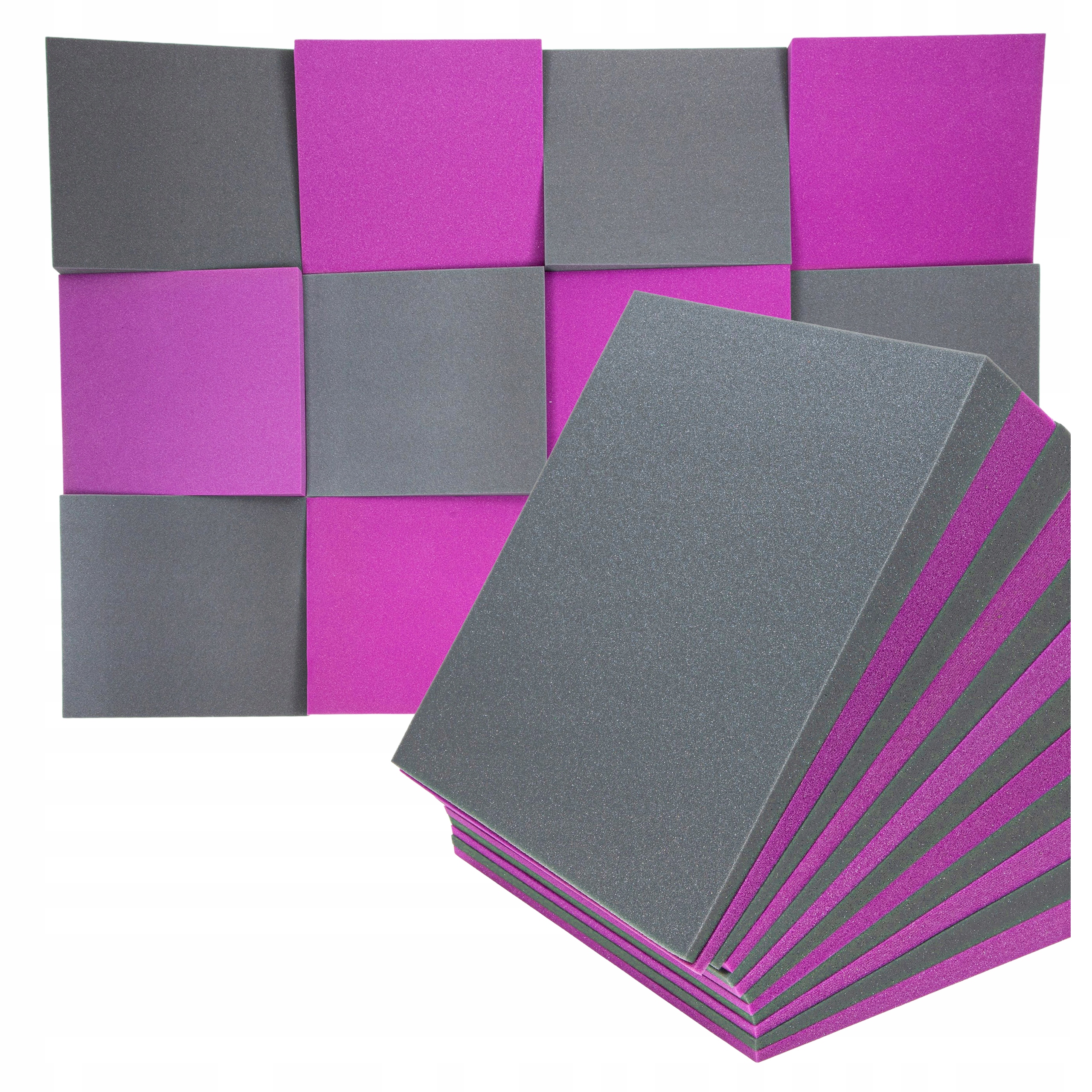 Akustické panely nástenné absorbéry 50x50x5 cm klinová tlmiaca pena 3 m2