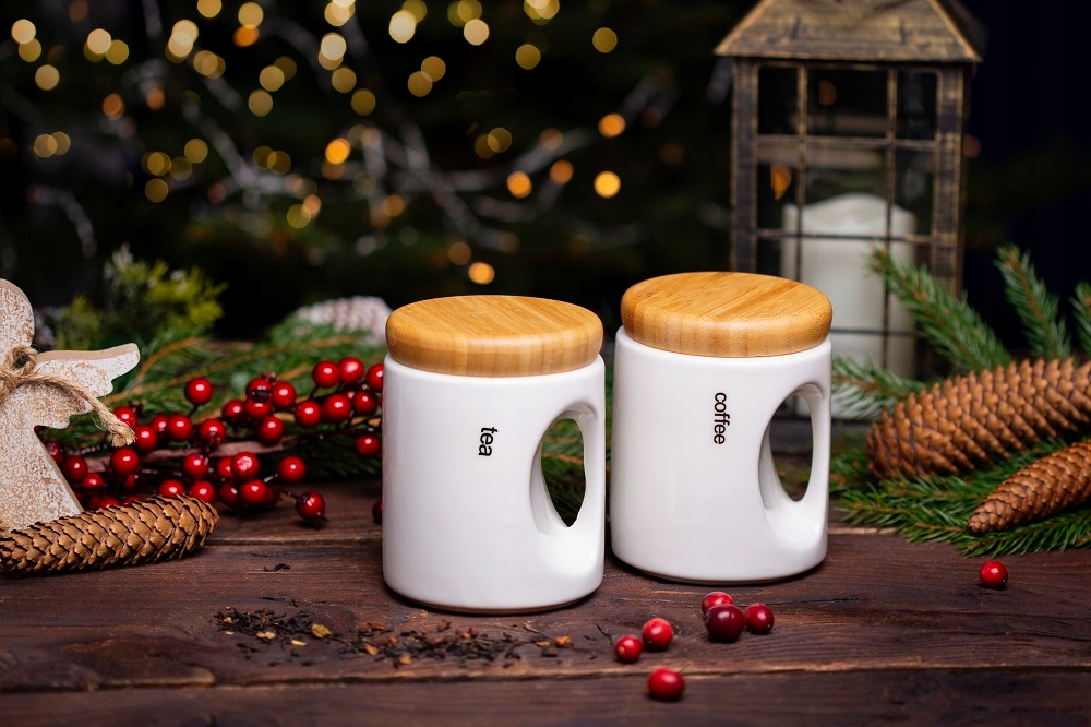 Pojemnik na herbatę z bambusem RONNIE 650ml biały EAN (GTIN) 5902869287903