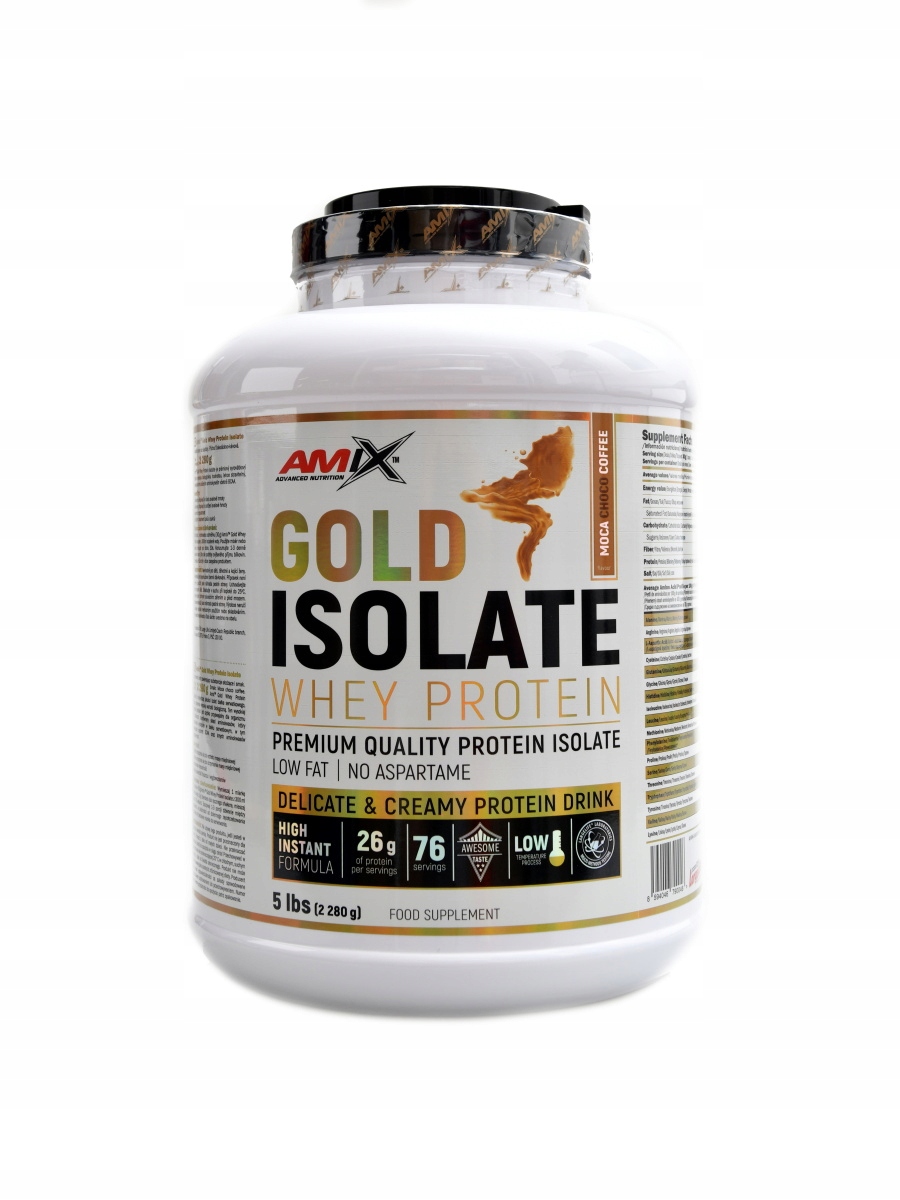 Gold Whey protein isolate 2280g čoko moka káva