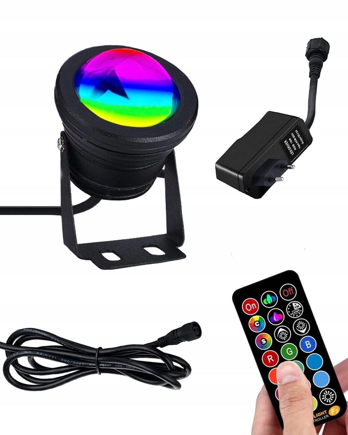 RICHSING Reflektor Zewnętrzny Oświetlenie Ogrodowe Wodoodporne LED 15W RGB — miniatura 9