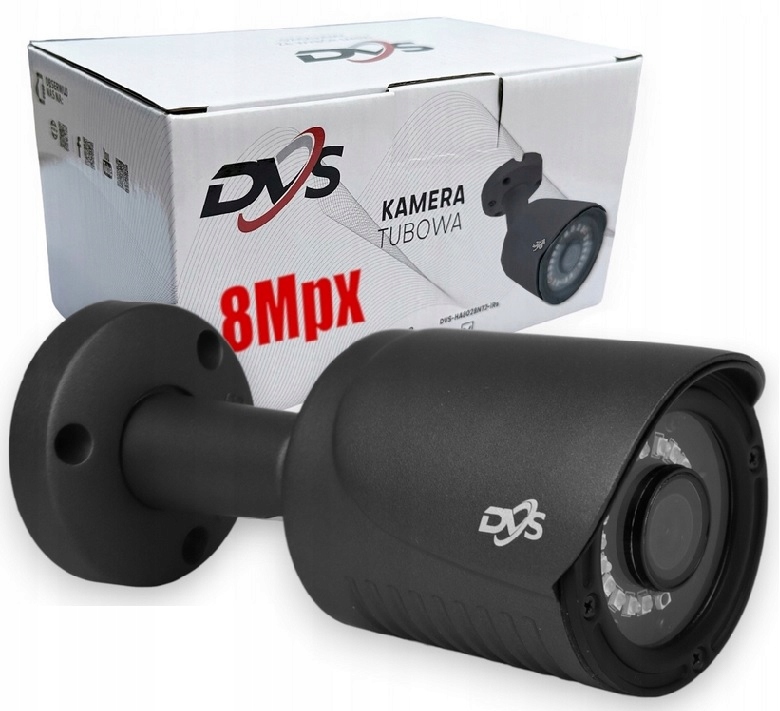 ZEWNĘTRZNA KAMERA ANALOGOWA 8MPX UHD TVI TURBO HD DVS