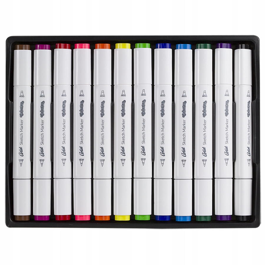COLORINO MARKERY do szkicowania 12 FLAMASTRY 2str Rodzaj flamastry