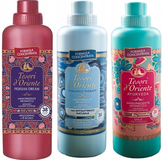 Levně Tesori d'Oriente Sada 3 italských oplachovacích přípravků 760 ml Pta