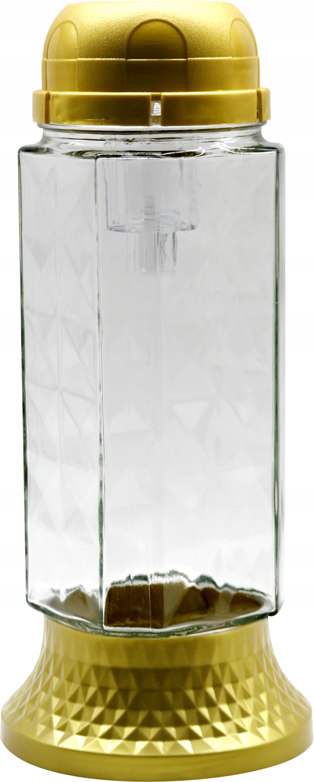 Wysoki Znicz Solarny LED 25 cm – ZNICZE EKO, Wodoodporny, ZŁOTY U689 SR