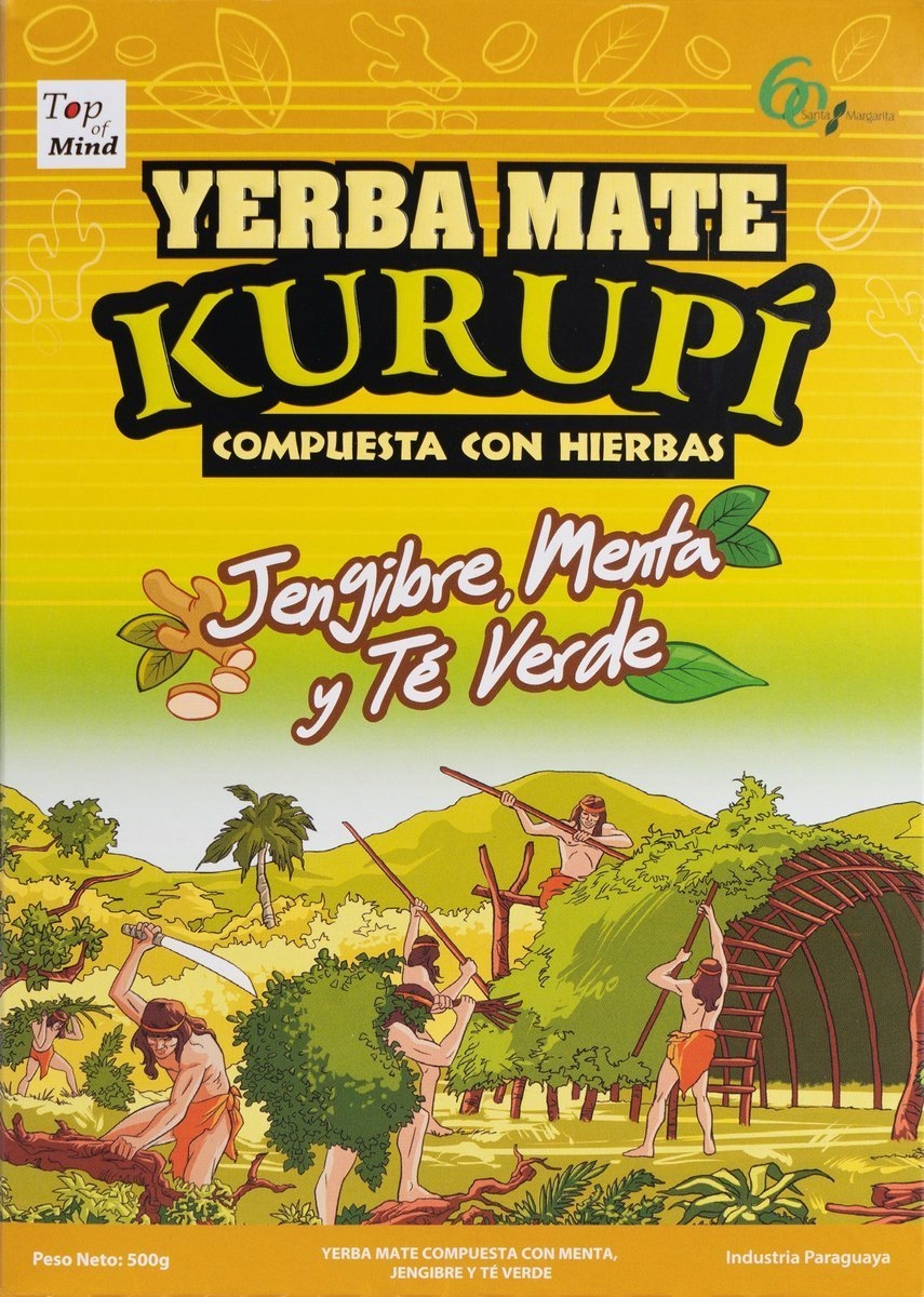 Yerba Mate Kurupi Ginger Mint and Green Tea 500 g