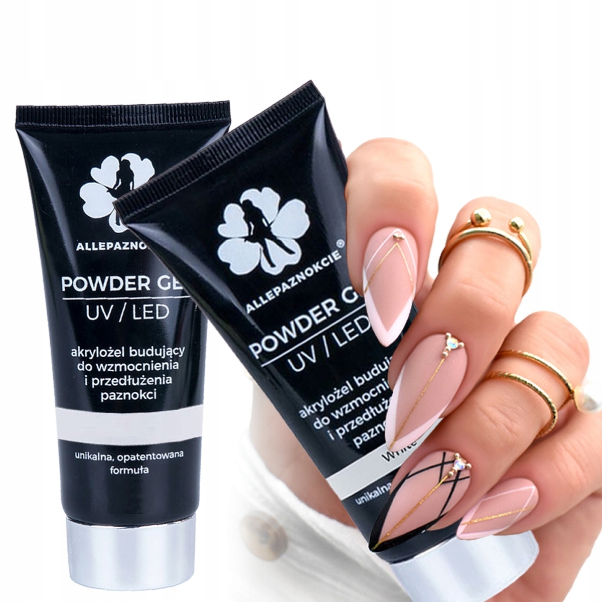 Zestaw do akrylożel 2x30ml WHITE PUDDING LAMPA 54W Kod producenta 5904824201351