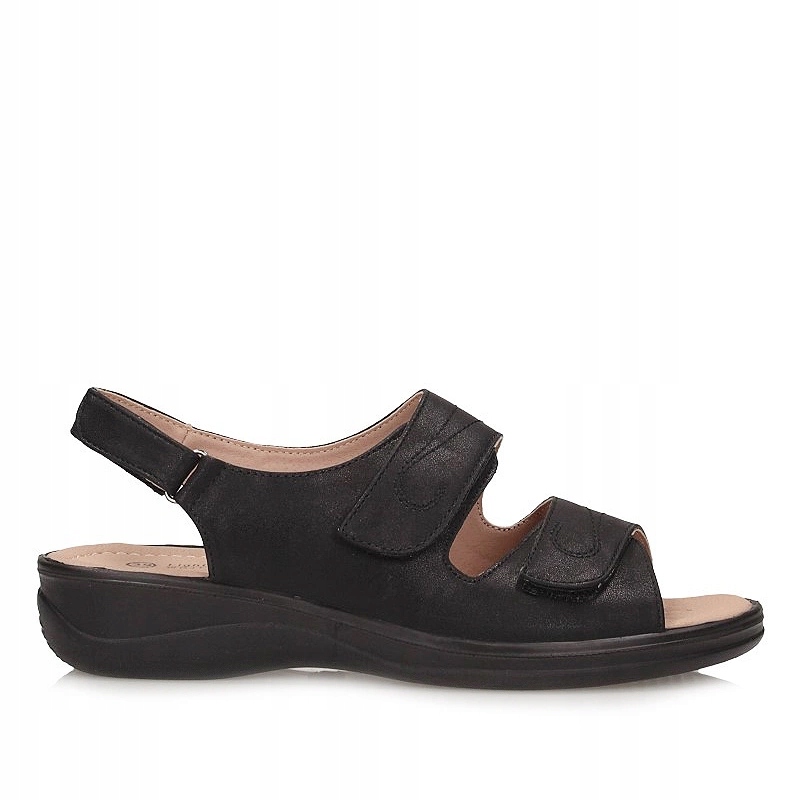 Pohodlné černé dámské sandály Wojtyłko 7S25335C