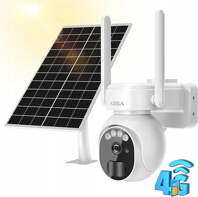 XEGA 4G LTE KAMERA ZEWNĘTRZNA SOLARNA BEZPRZEWODOWA 2K HD 3MP PTZ — miniatura 7