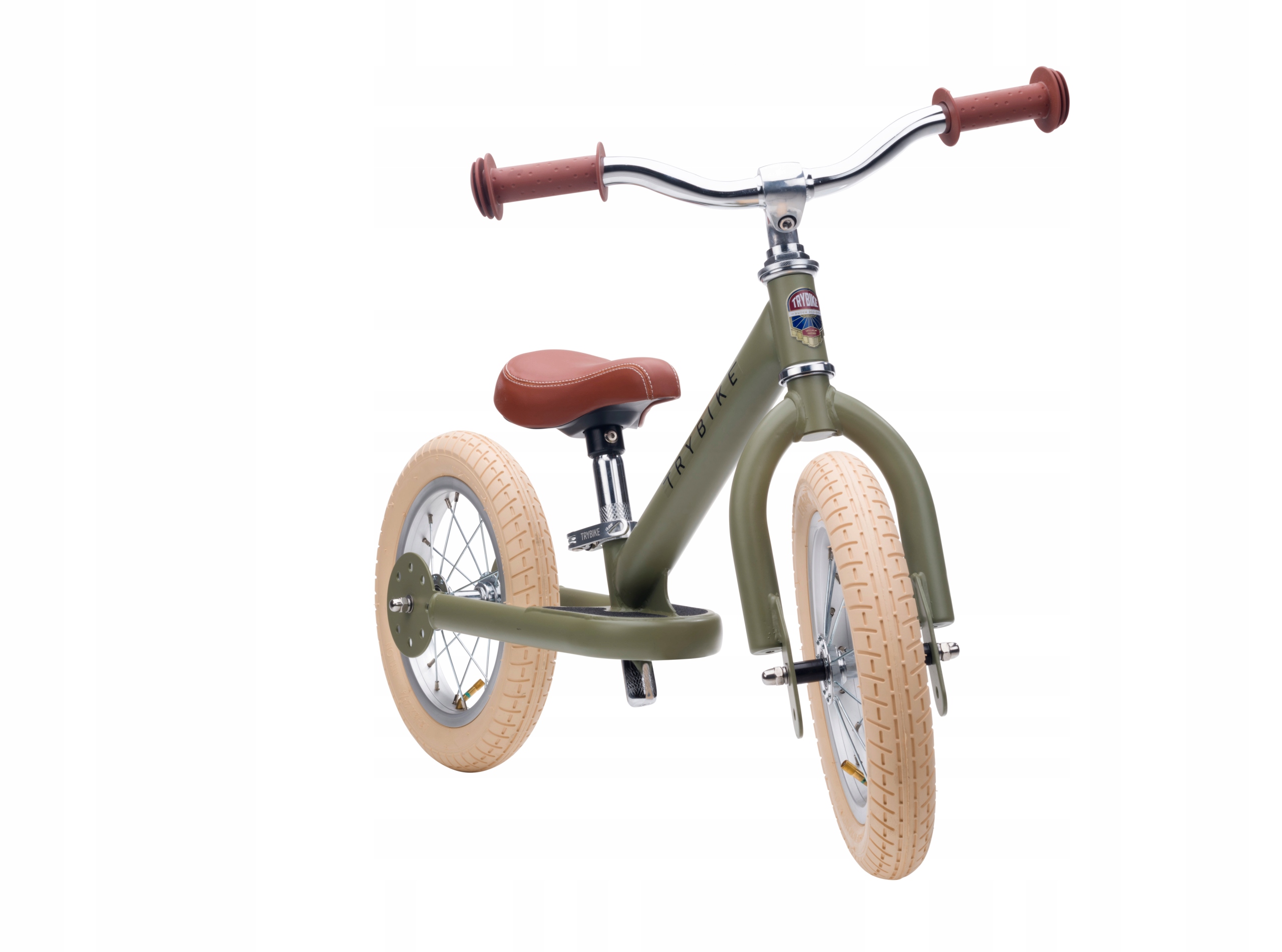 Pierwszy rower biegowy balansujący zielony dla dzieci Trybike