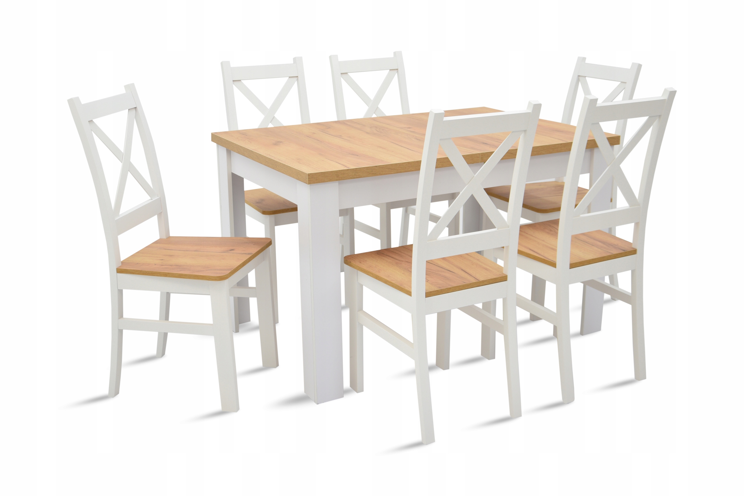 

Stół Craft rozkładany 80x120/160 6 krzeseł drewno