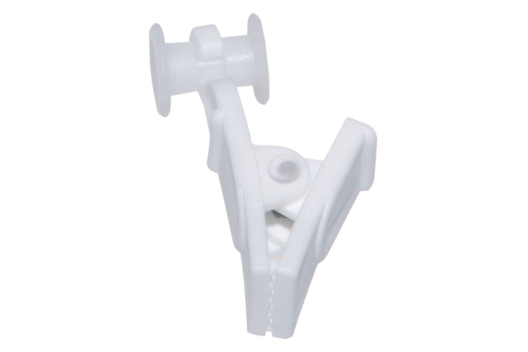 Biele pohyblivé žabky s rolkou na boku pre stropnú lištu 1000 ks na záclony