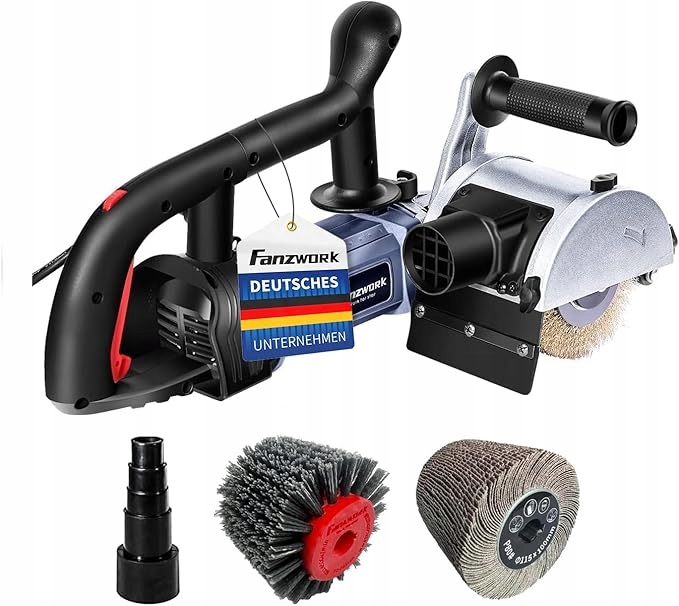 Satyniarka Maszyna Satynowa 1500W Profesionalna Odciąg 3 Szczotki Zestaw