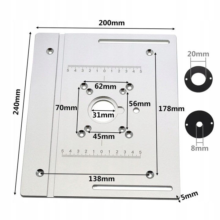 WKŁADKOWA DO STOŁU PŁYTA BLAT TRYMER WSTAW PŁYTKĘ Zasilanie sieciowe