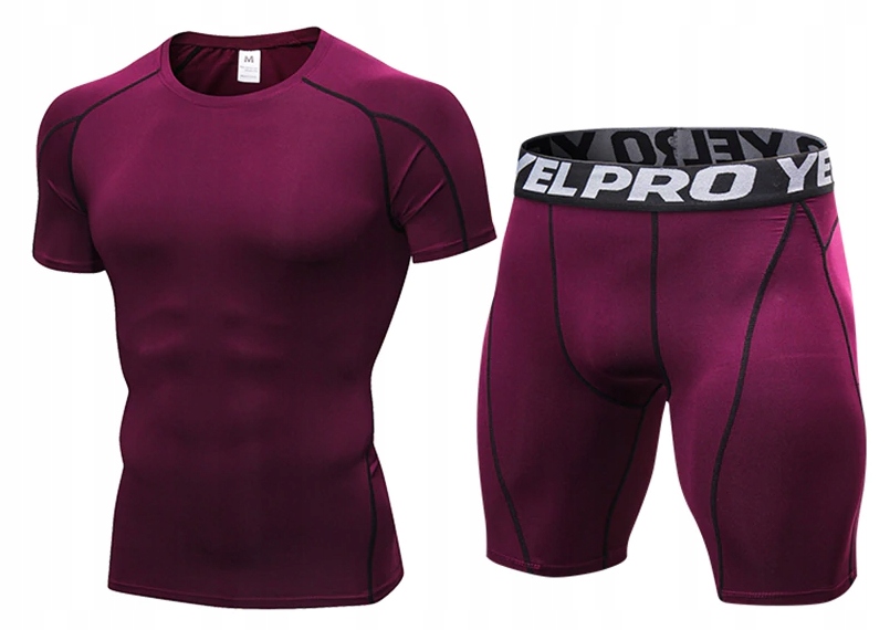 MĘSKI KOMPLET SPORTOWY KOSZULKA SPODENKI SIŁOWNIA Marka bez marki