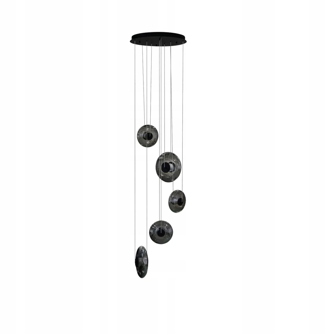 AZzardo Designerska lampa wisząca z kaskadowymi kloszami 44W Led
