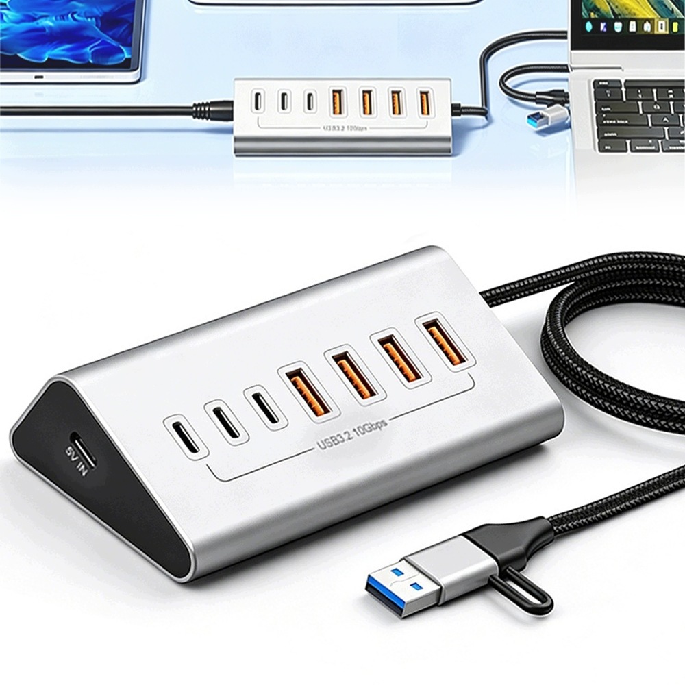 Aktivní Usb Hub 7 Portů Usb 3.2 10 Gb/s Rozdělovač 7v1