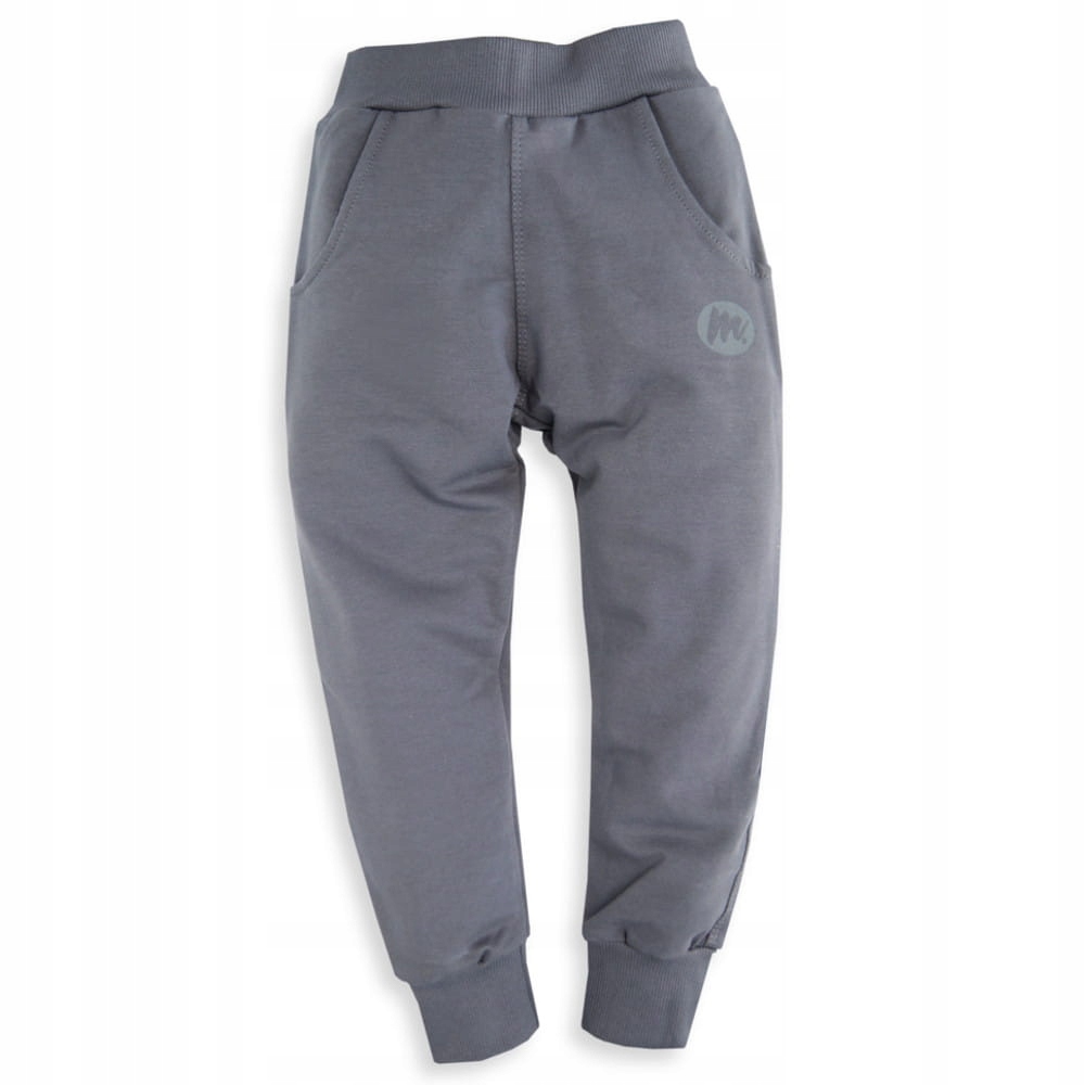 Szczupłe spodnie dla chłopca stalowe Mrofi 98