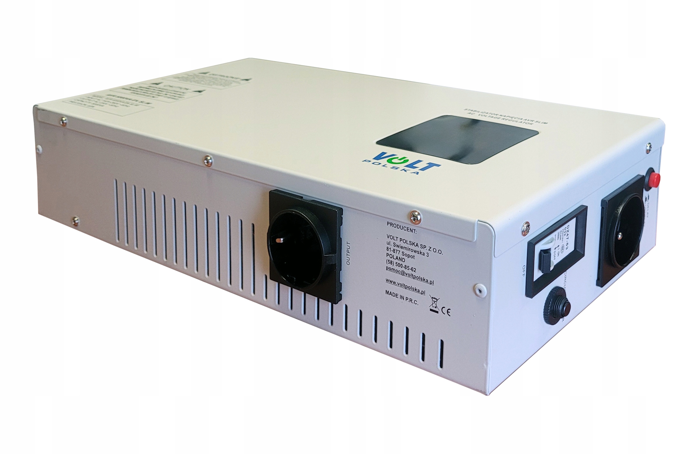 VOLT STABILIZATOR NAPIĘCIA SIECIOWEGO AVR 5000 (5000VA) SLIM Typ agregatu jednofazowy