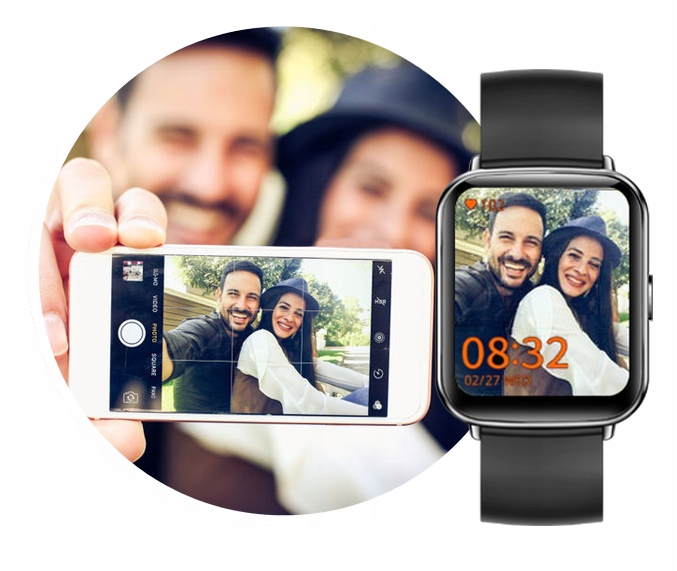 Smartwatch Bemi KIX2 czarny Komunikacja Bluetooth