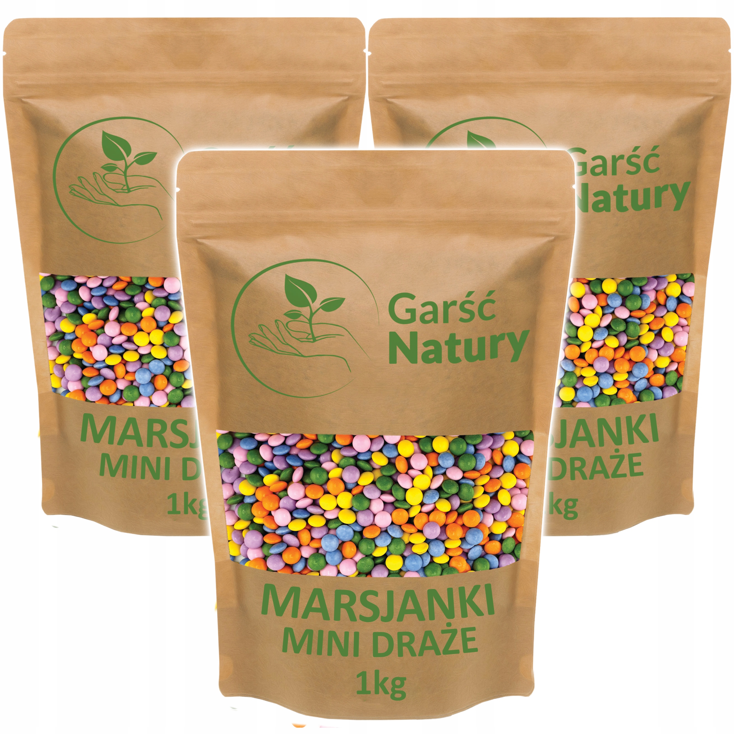 Posypka Dekoracja do lodów ciast deserów 3x1000 g Marsjanki Mini Draże 3 kg