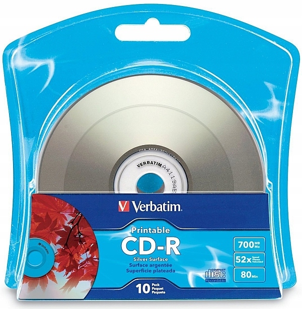 

Verbatim Cd-r Printable Silver Perła do druku 10sz