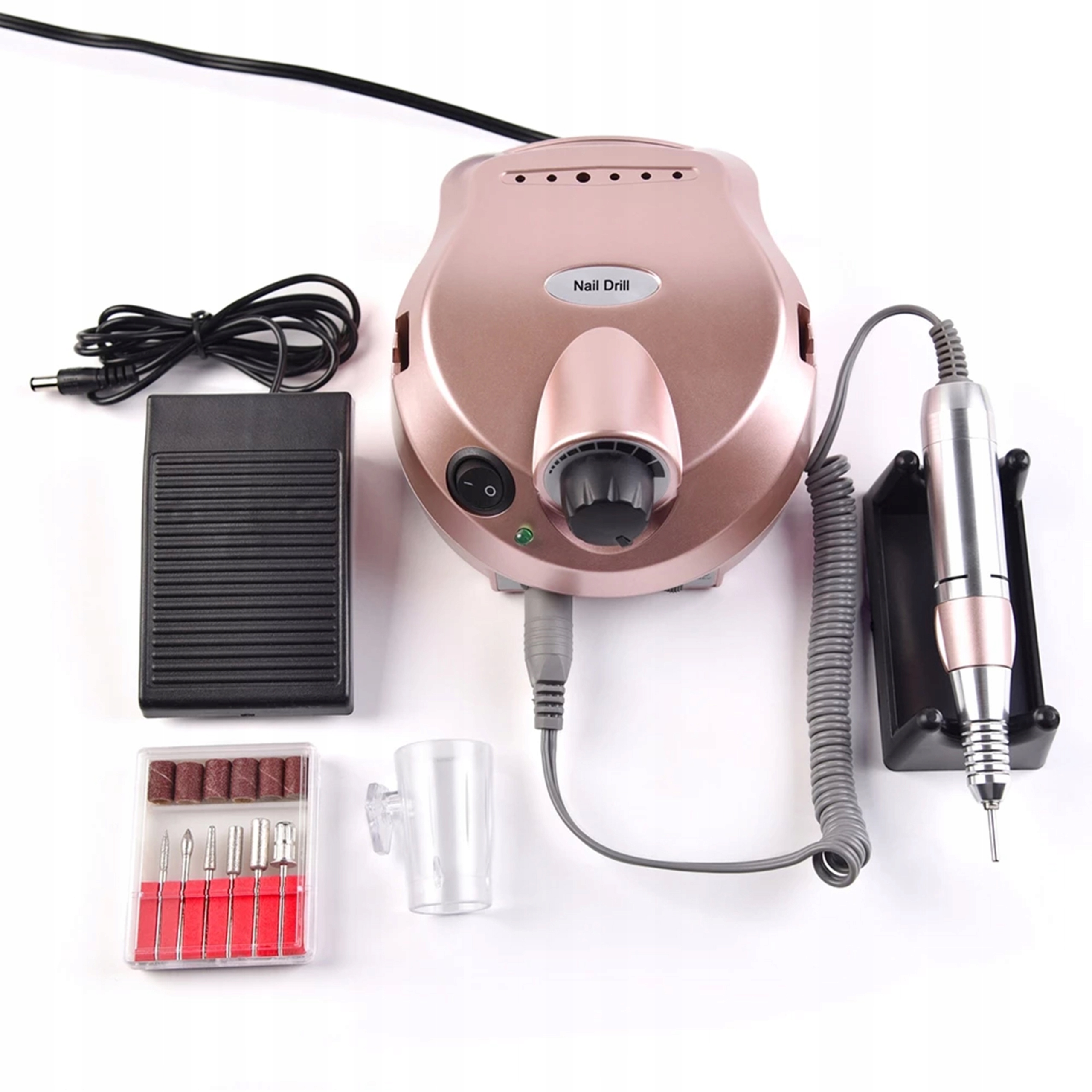 FREZARKA DO PAZNOKCI MANICURE + FREZY MOCNA 80W