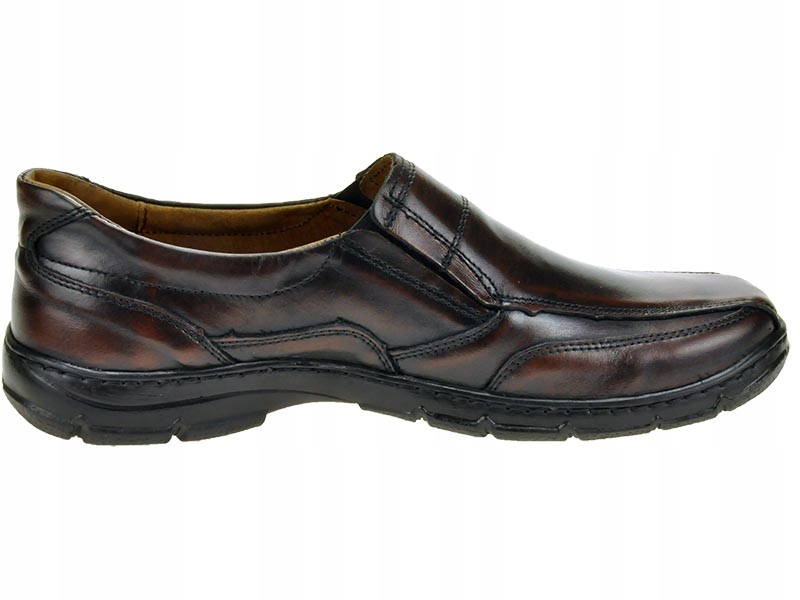 MĘSKIE POLSKIE MOKASYNY SKÓRZANE 160 BRĄZ 43 Materiał zewnętrzny skóra naturalna