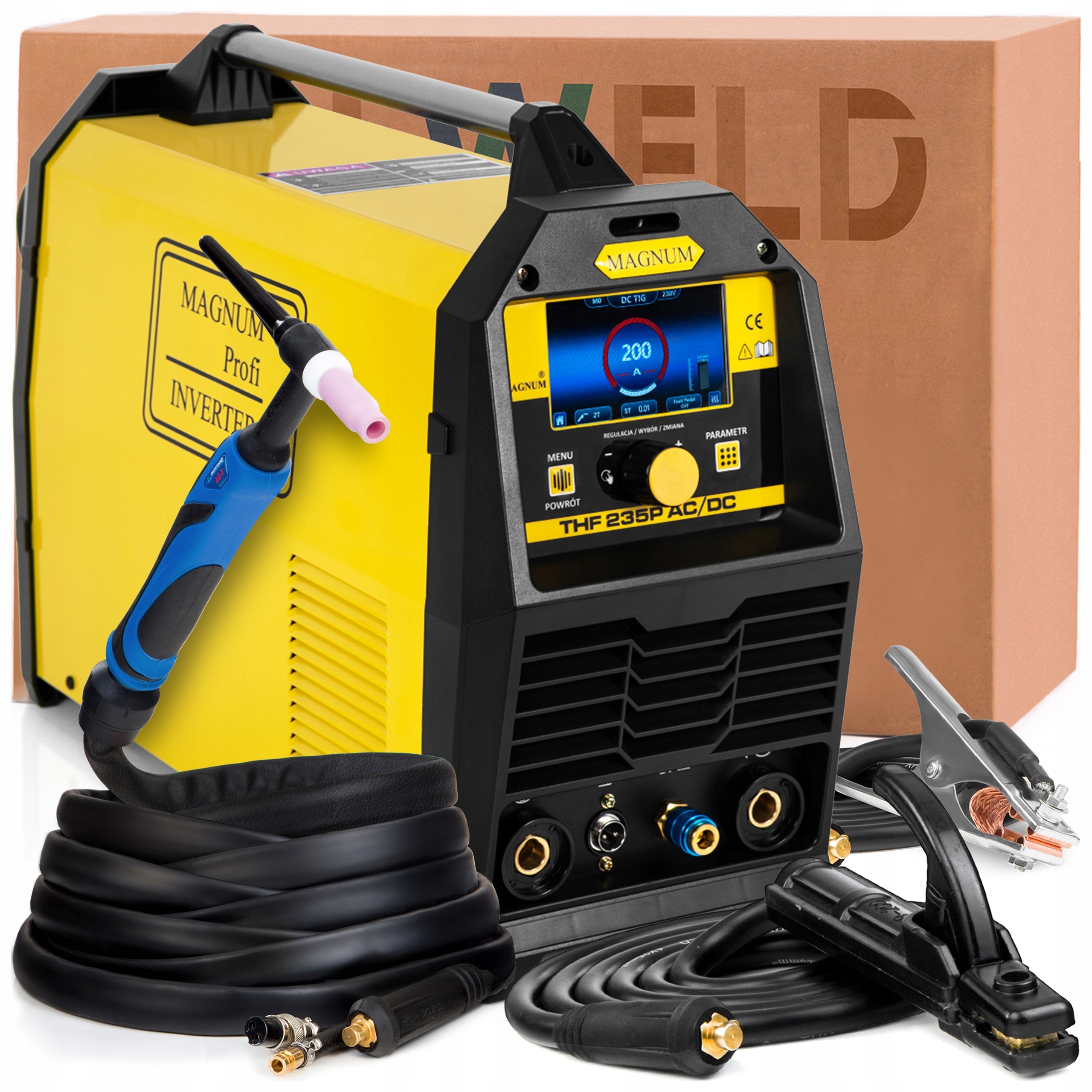 Svařovací Stroj Magnum Thf 235P Tig Ac DC 230V 200A Hot Start Mikrotig Puls Mma