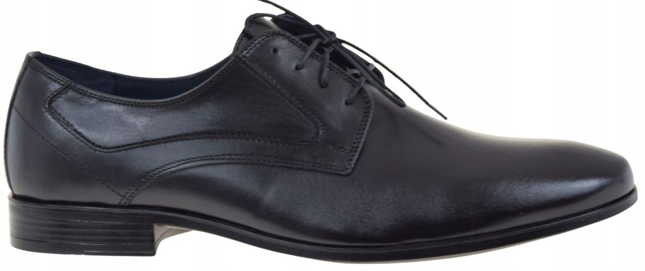 Elegantní pánské kožené polobotky černé s módními botami Lemi 753 VEL.43