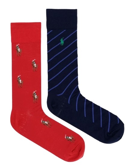Ponožky Polo Ralph Lauren medvídek v krabičce 41-46 sada 2 balení 2 páry