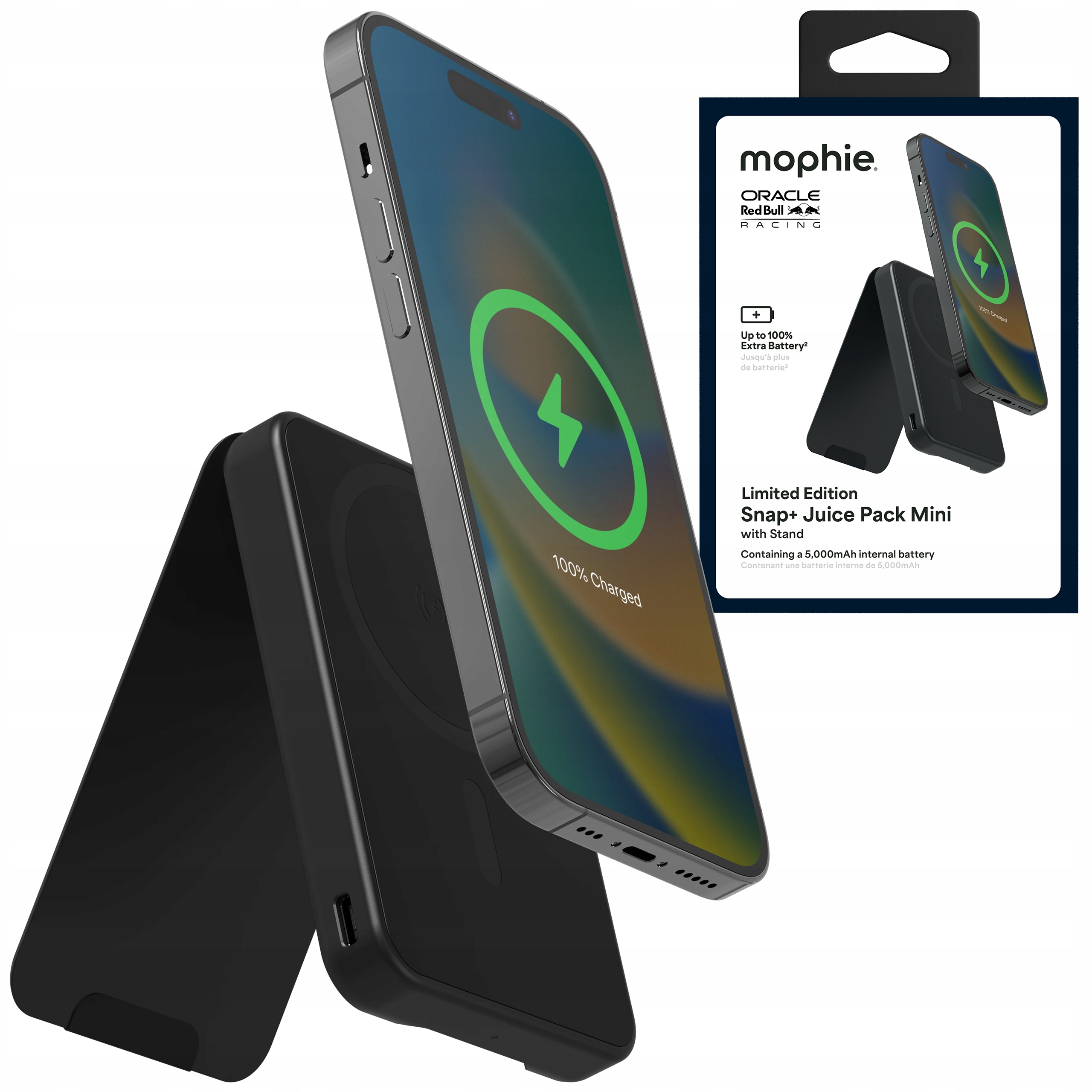 PowerBank Mophie 5000mAh Usb-c Snap+ Powerstation Red Bull Racing z MagSafe