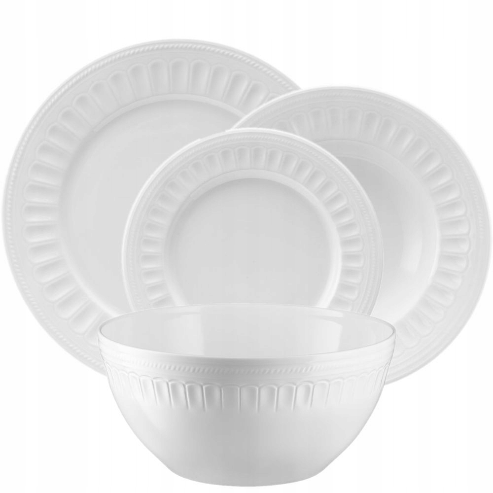 Villa Italia Porcelánový obedový servis pre 6 osôb Mesyna White