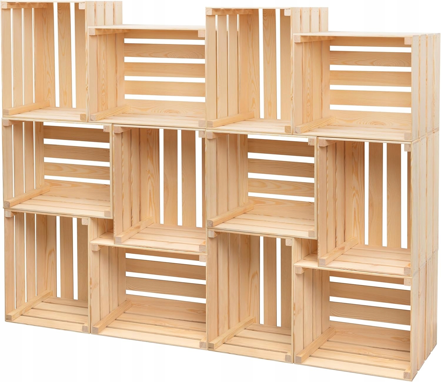 Pineea Drevené boxy veľké prírodné vintage boxy 50x40x30