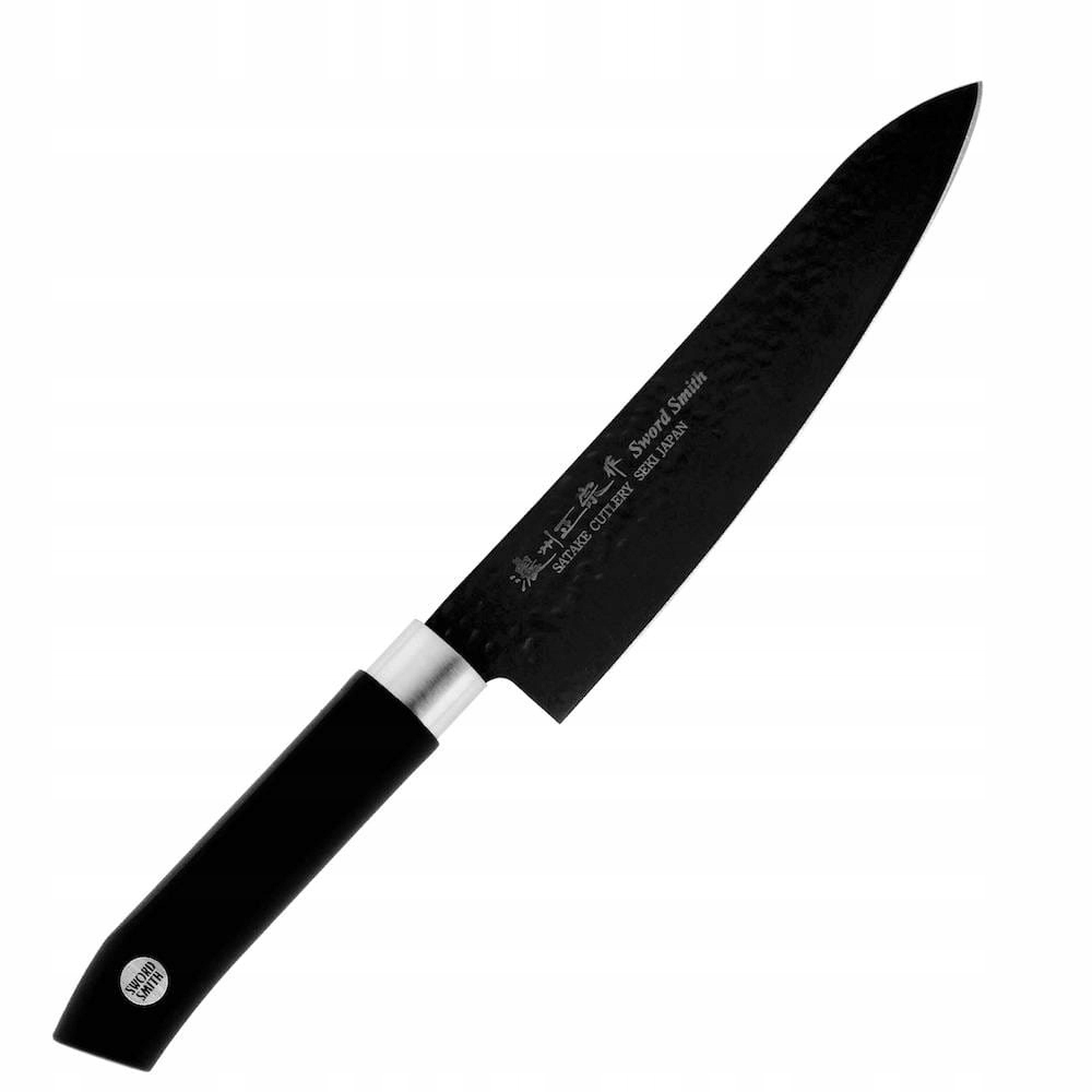 Satake Sword Smith Black Japonský kuchynský nôž šéfkuchára 56-58 Hrc 18 cm