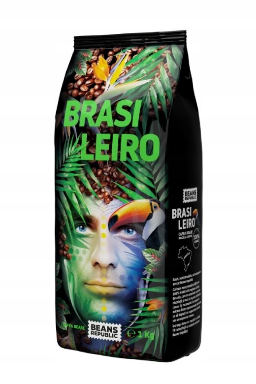 Levně Káva zrnková 1 kg Beans Republic Brasileiro 100% Arabica