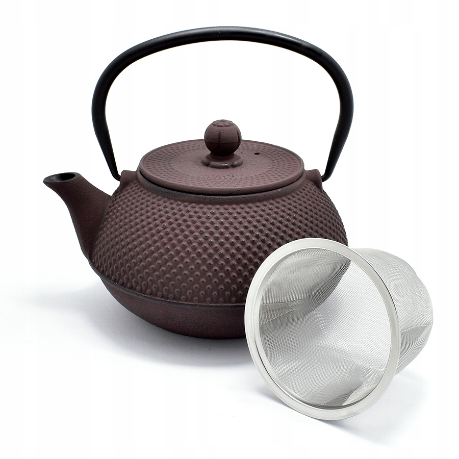 Levně Litinová konvice na čaj Arare Brown 800 ml