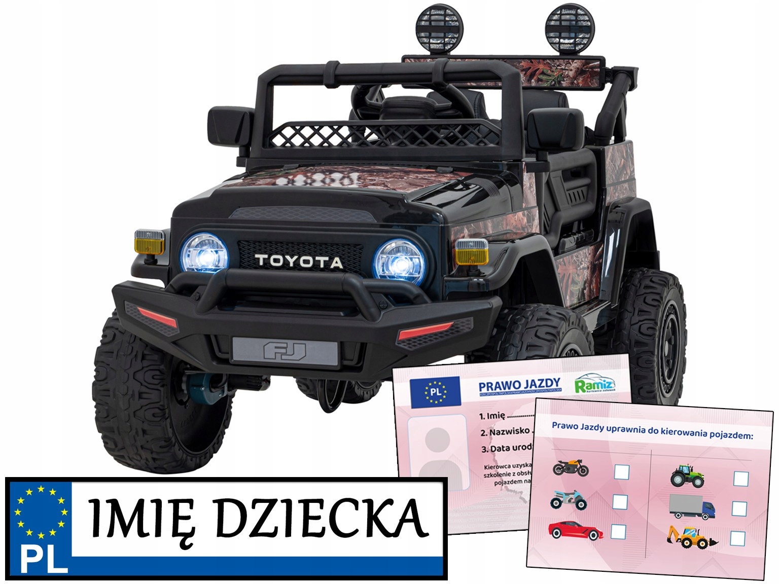 Toyota Fj cruiser mocny terenowy Samochód Na Pilota 4 mocne silniki