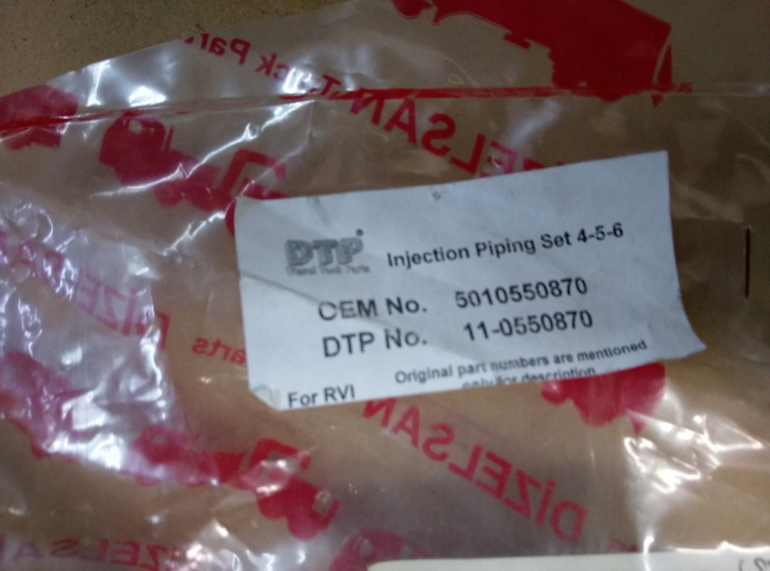 Przewody wtrysk wysokiego ciśnienia RVI 5010550870 Producent części GP