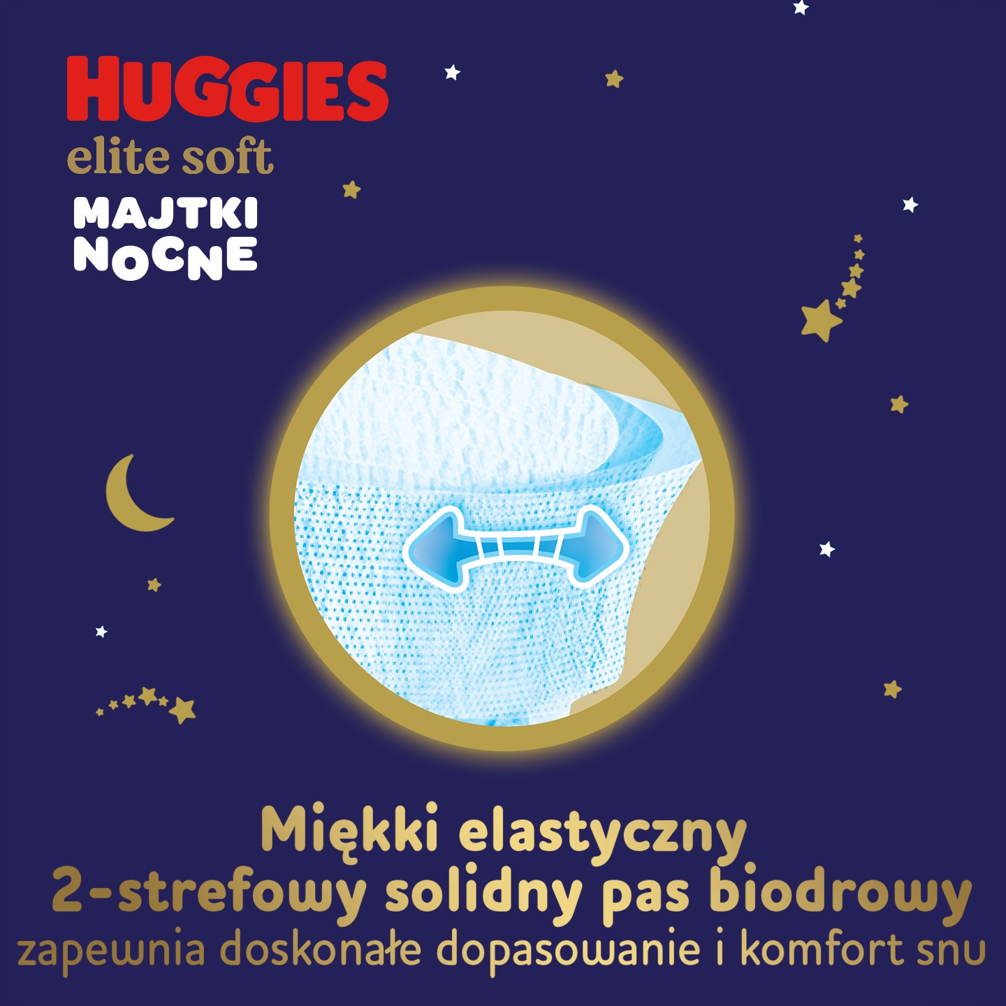 HUGGIES Pieluchomajtki na noc dziecko 9-14kg 19szt Linia Inna
