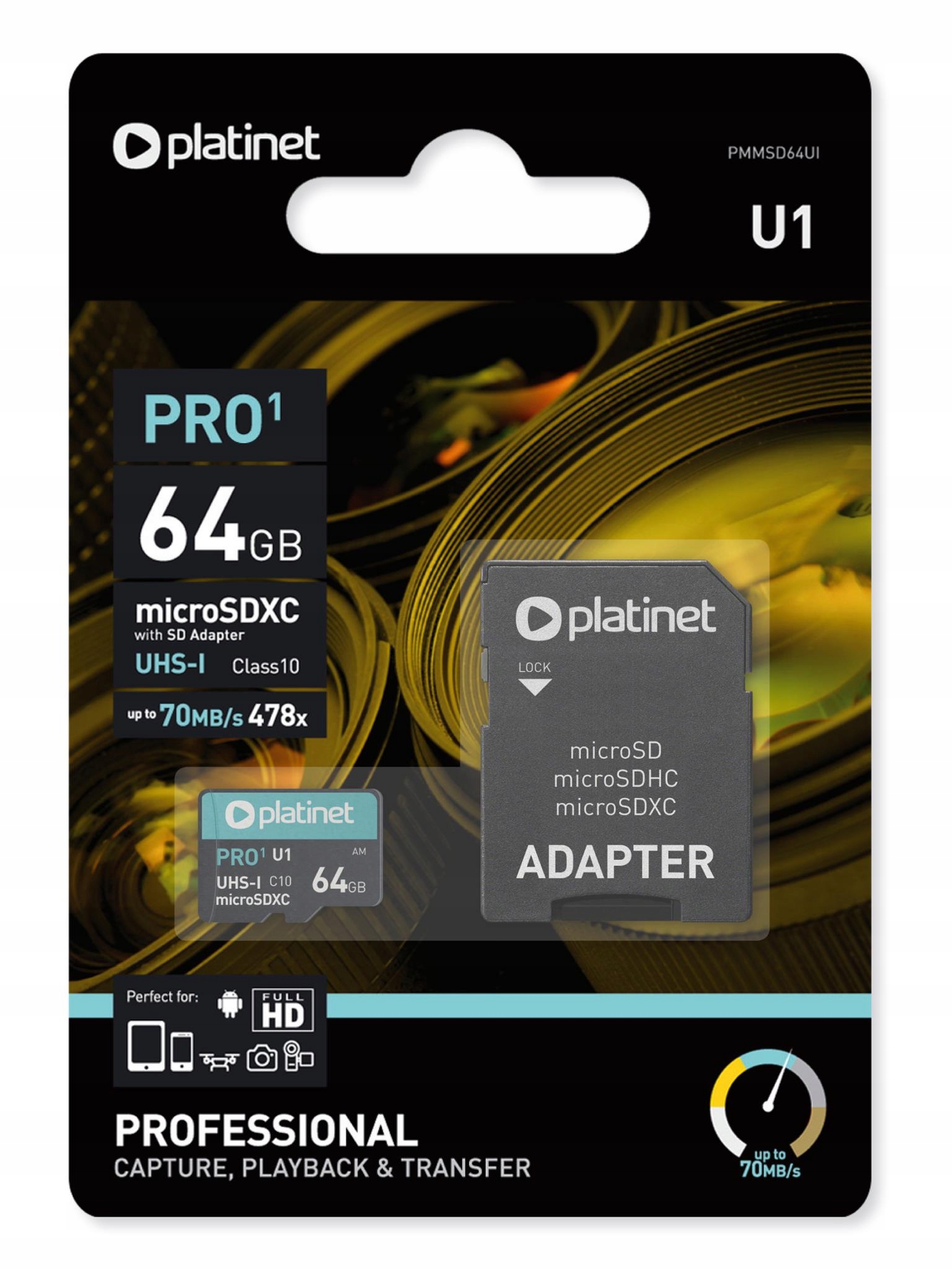 

Ultra-szybka karta micro Sdxc 64GB Adapter