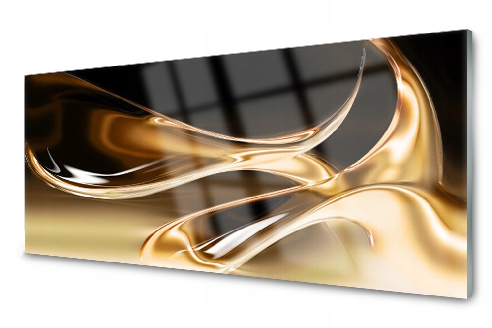 

Panel szklany do kuchni Złoto Abstrakcja 125x50
