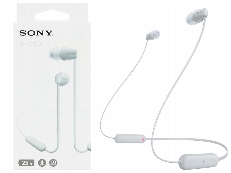Bezdrátová Sluchátka Sony WI-C100B IPX4 Bt 5.0 Hlasový Asistent 25h