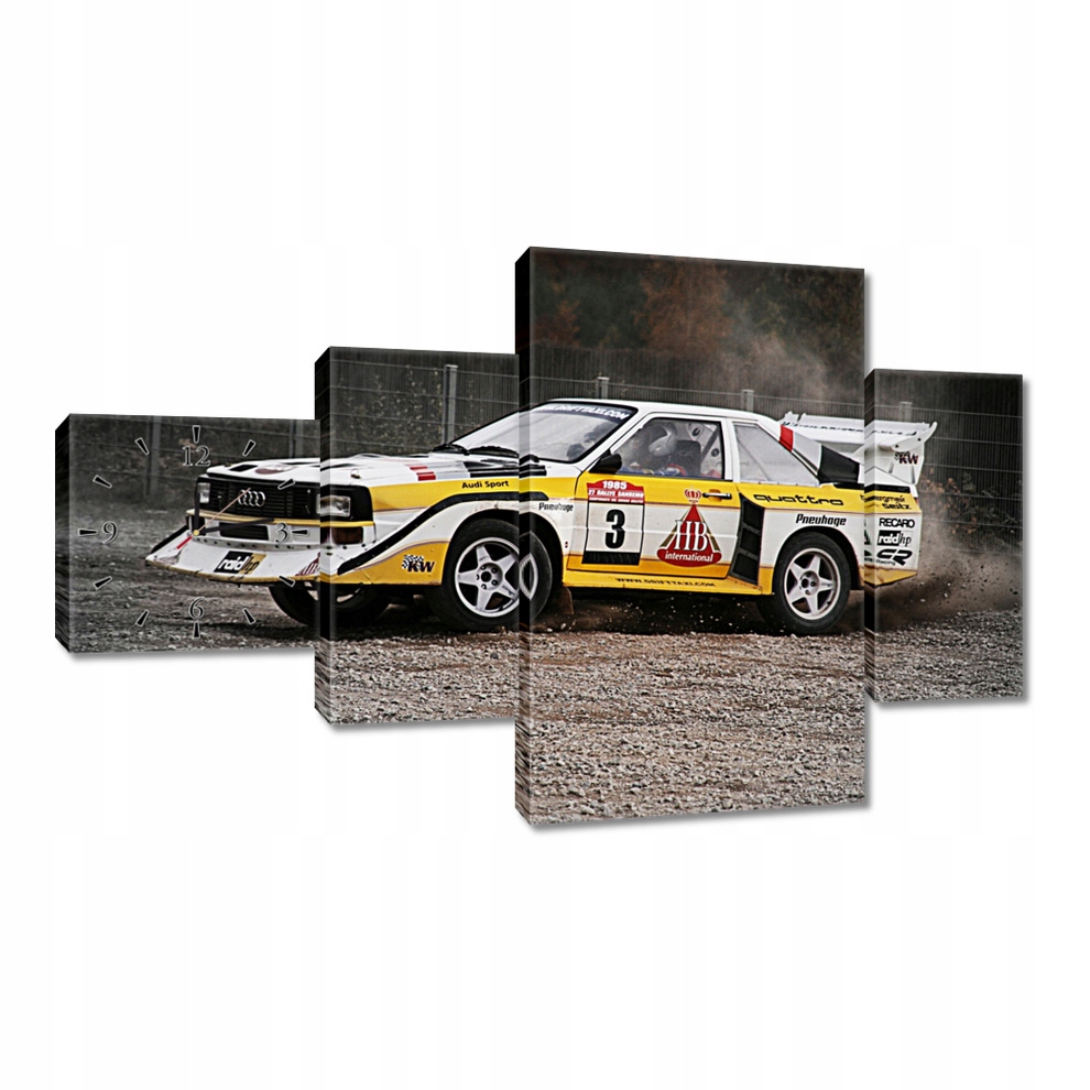 

Zegary ścienne 130x80 Audi Quattro Drift bokiem